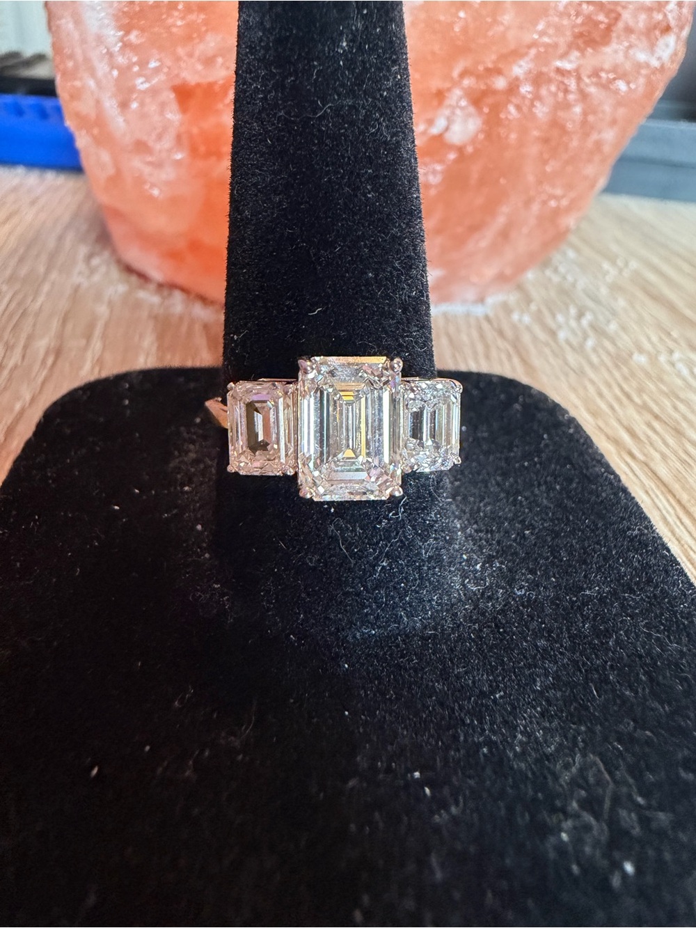 14K 3.10 CTW Lab Grown Diamond 3 Stone Ring with IGI Report